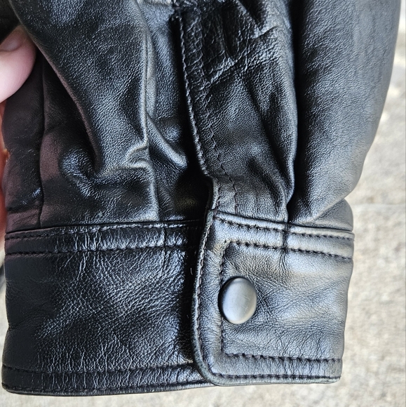 William Barry Black Lambskin Leather Jacket XL Bomber Flight Coat - Picture 5 of 9